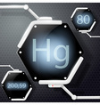 chemical element mercury vector image