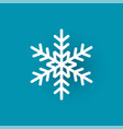 snowflake cut out icon isolated on blue wintertime vector image