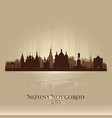 nizhny novrogod russia city skyline silhouette vector image vector image