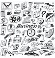 business - doodles set vector image