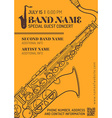 jazz music concert saxophone horizontal music vector image