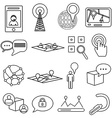 location maps icons set vector image vector image