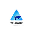 logo triangle gradient colorful style vector image vector image