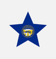nebraska usa star flag vector image vector image