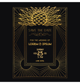 wedding invitation card - art deco vintage style vector image