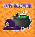 greeting halloween party template vector image vector image