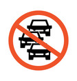 no heavy car and traffic jam icon symbol vector image vector image