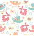 cowboy seamless pattern with western cowgirl vector image