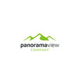 landscape hills mountain peaks logo vector image vector image