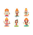 set images different indian gods vector image vector image