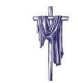 christian wooden cross easter symbol vector image vector image
