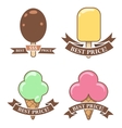 colorful ice cream sale stickers banners vector image