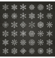 winter snow flakes doodles vector image vector image
