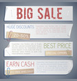 advertising sale horizontal banners vector image