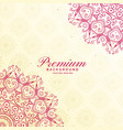 awesome mandala decoration premium background vector image