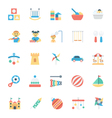 baby and kids colored icons 3 vector image
