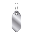 isolated silver label design vector image