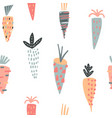 seamless creative carrots pattern vector image