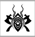 viking warrior emblem vector image