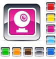 webcam square button vector image