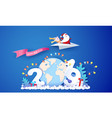 2019 new year sale design card with santa claus vector image
