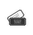 ticket icon in old vitage style vector image vector image