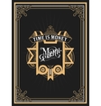 old menu card vector image
