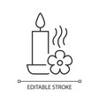 scented candle linear manual label icon vector image