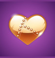 steampunk copper heart icon vector image