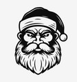 angry santa claus logo mascot design vector image vector image