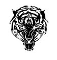 black silhouette tiger tattoo vector image