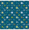 colored snowflakes background vector image vector image