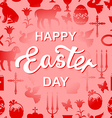 easter cet red text vector image vector image