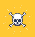 skull and bones art danger sign vector image