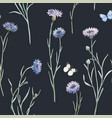 beautiful seamless floral pattern with hand vector image