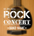 blurred background with acoustic guitar rock vector image vector image