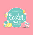 happy easter spring holiday background vector image