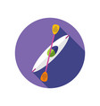 kayak icon canoe summer vacation vector image