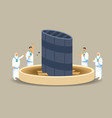 moslem hajj pilgrims stoning devil pillar vector image