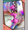 abstract fluid colors poster design vector image vector image