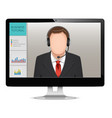 computer webinar concept vector image vector image