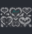 hand drawn floral wedding and holiday collection vector image