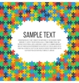 puzzle frame template vector image vector image