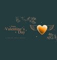 valentines day background with winged heart vector image vector image