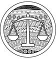 zodiac sign libra vector image