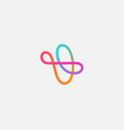 abstract linear motion logo icon design modern vector image