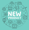 green line flat circle new product vector image vector image