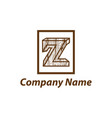 abstract letter z logo design template vector image