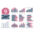 graphs and charts templates vector image