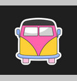 colorful van sticker vector image vector image